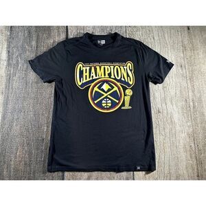 New Era Denver Nuggets 2023 NBA Championship Black Shirt Size Large